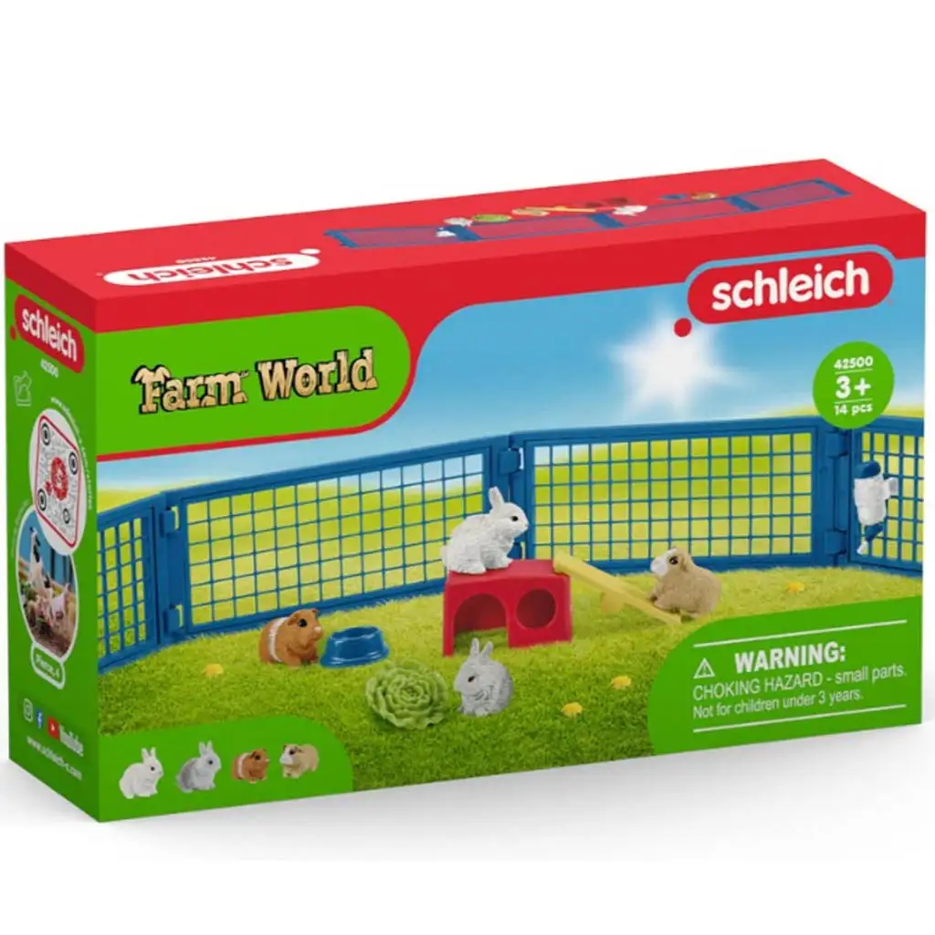 Schleich: Farm World - Otthon nyulaknak és tengerimalacoknak játékszett (42500) kép 1