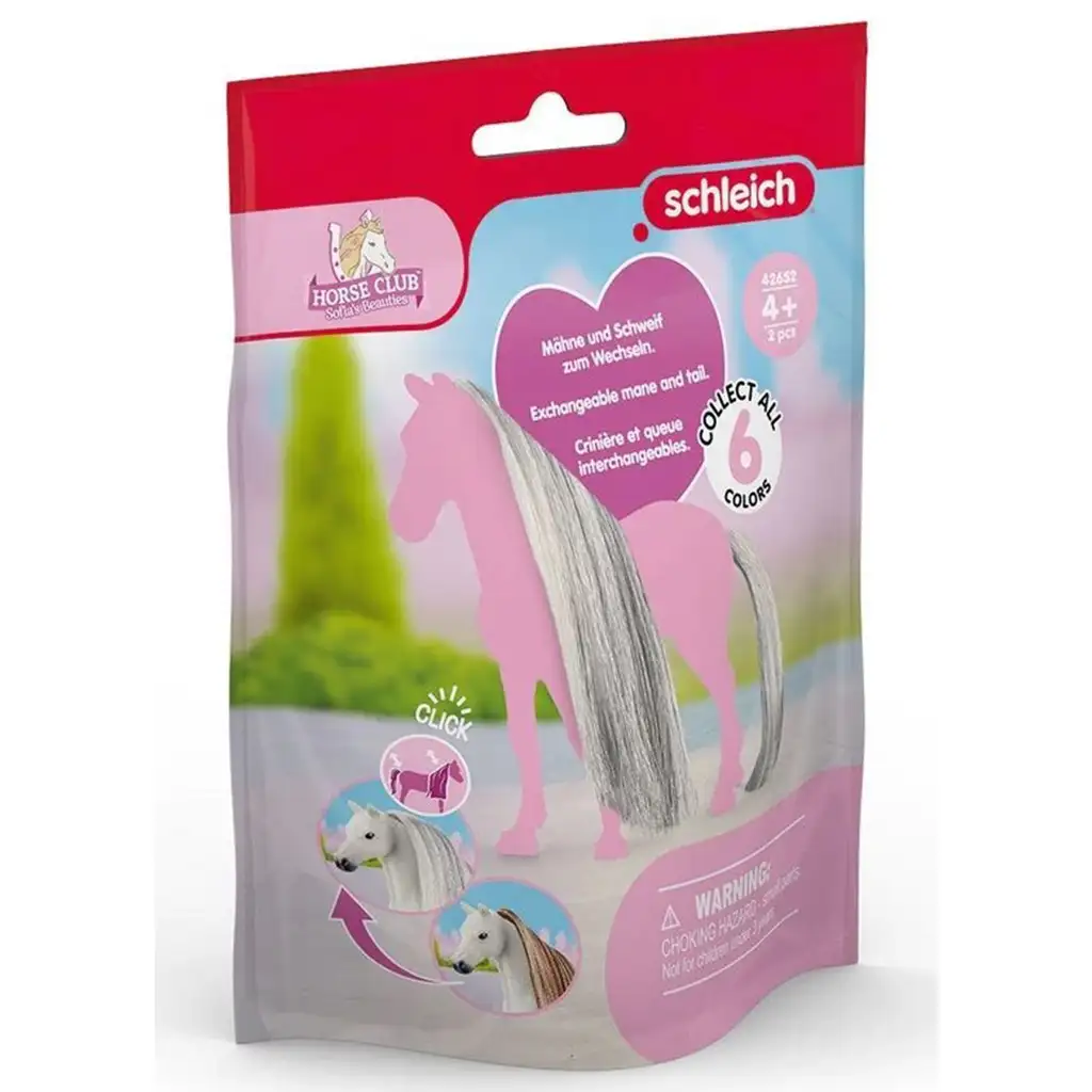 Schleich Horse Club: Sofia's Beauties - Szürke sörény és farok kiegészítő szett (42652) kép 1