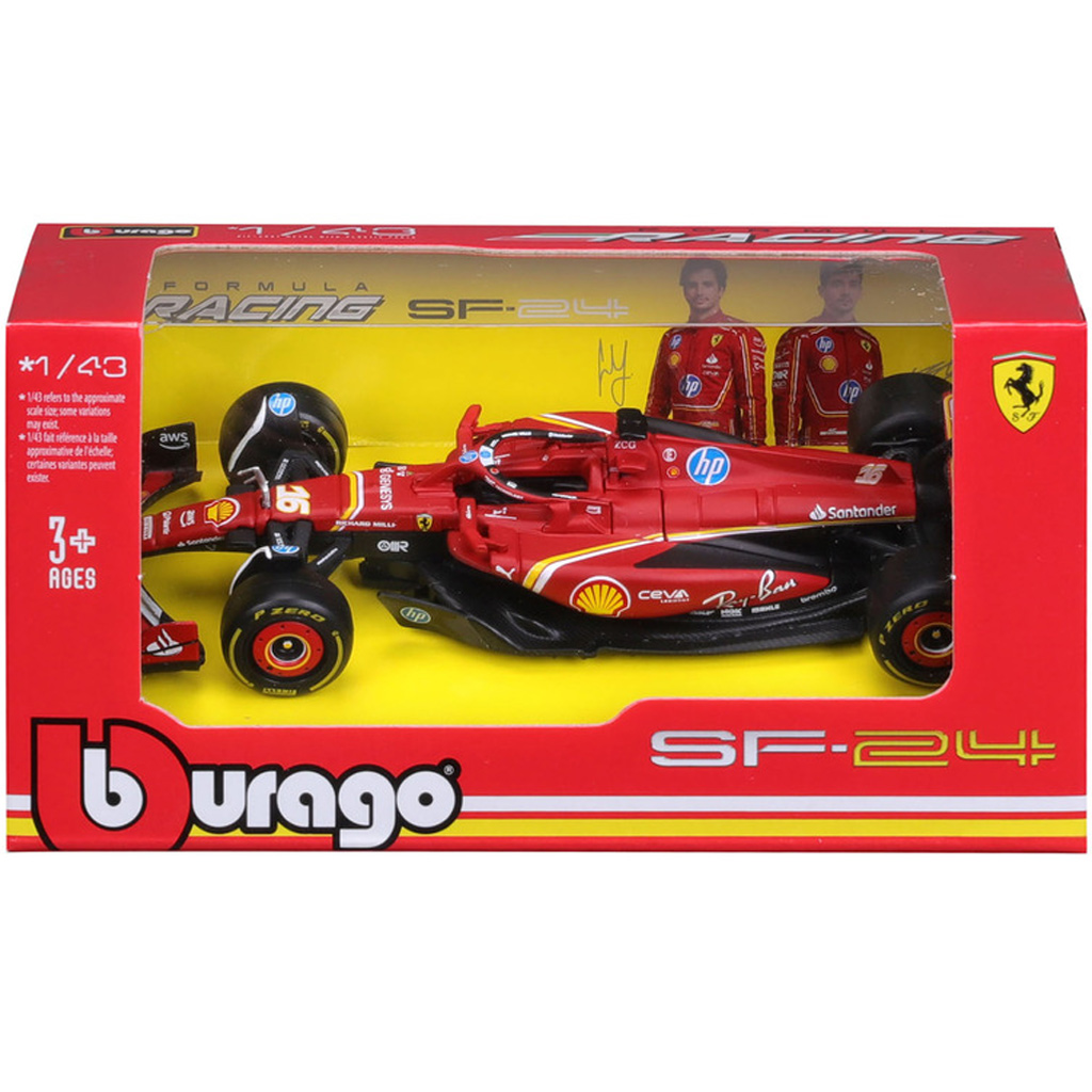 Bburago: Ferrari SF24 F1 versenyautó fém autómodell 1/43 kép 1
