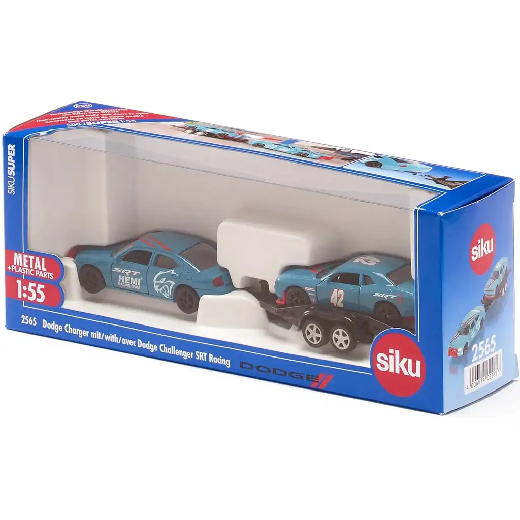 SIKU Dodge Charger + Dodge Challenger SRT Racing kisautó kétdarabos szett 1/55 kép 5