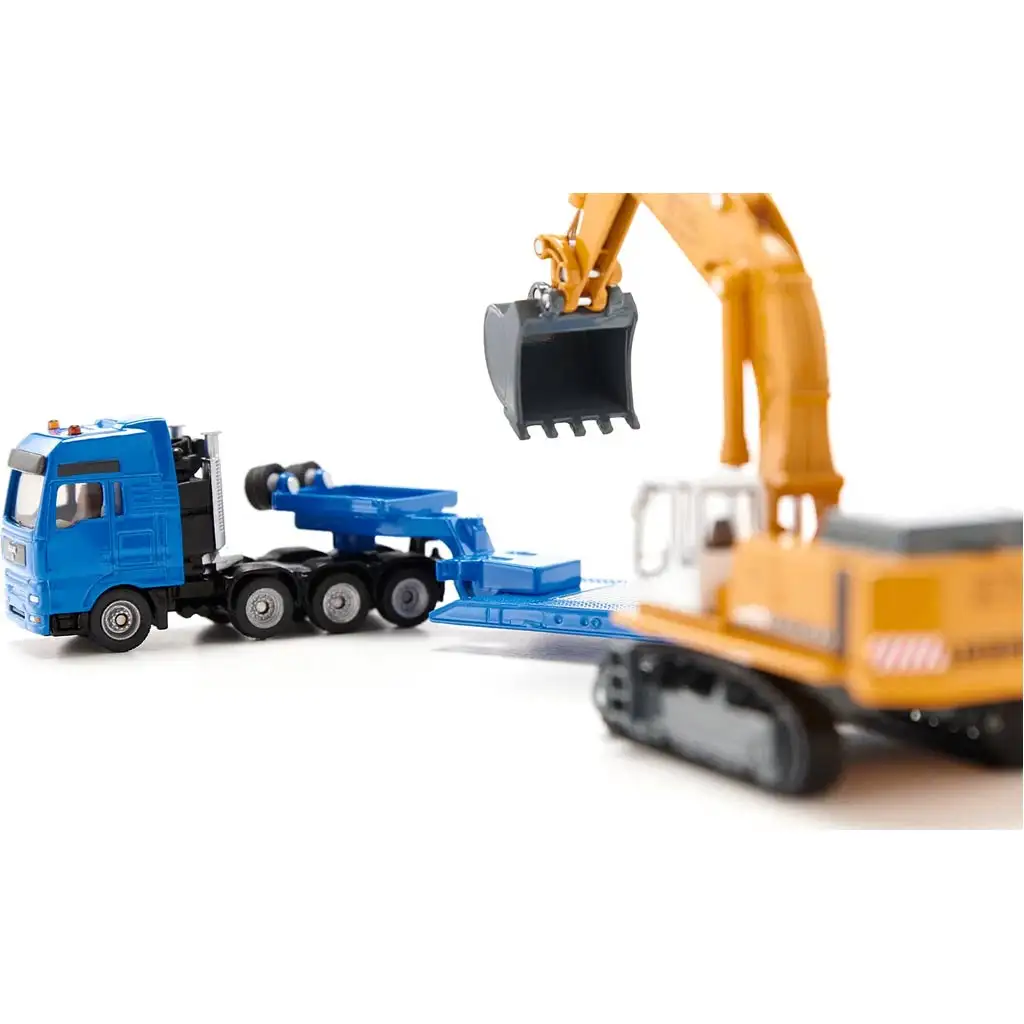 SIKU MAN nehézszállító Liebherr markolóval 1/87 kép 3