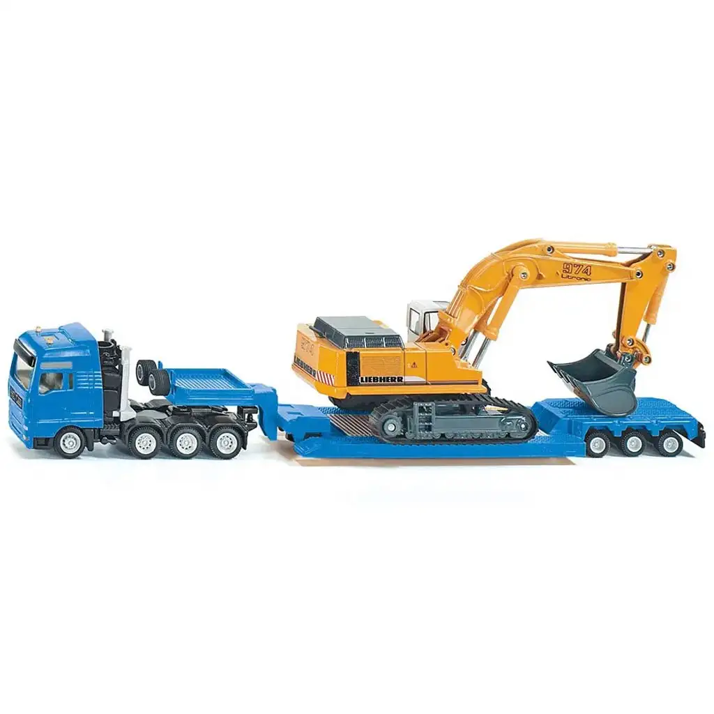 SIKU MAN nehézszállító Liebherr markolóval 1/87 kép 1