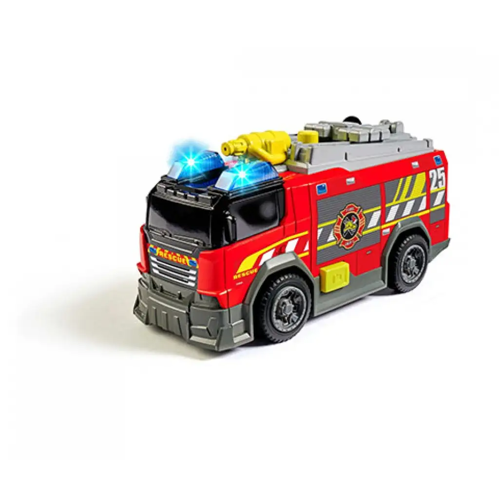 Tűzoltóautó locsolótömlővel, fénnyel és hanggal 15cm - Dickie Toys kép 4