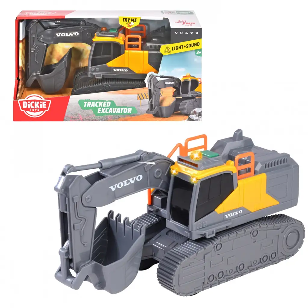 Volvo kotrógép fény és hang effektekkel 23cm - Dickie Toys kép 1