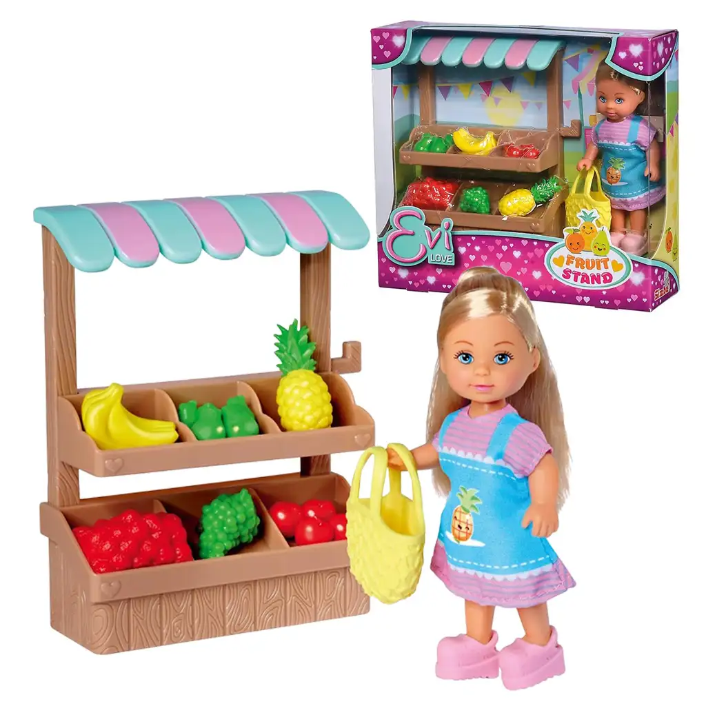 Évi Love: Évi baba gyümölcs standdal játékszett - Simba Toys kép 4