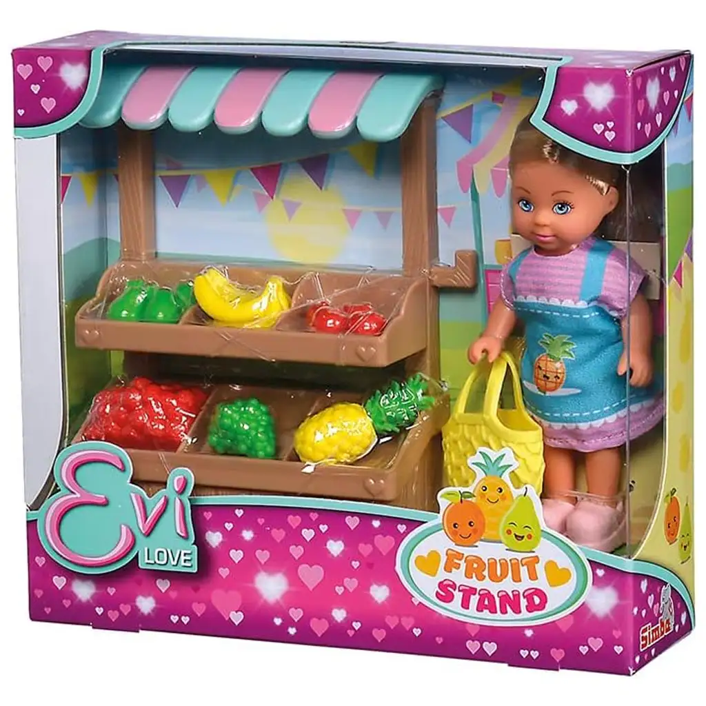 Évi Love: Évi baba gyümölcs standdal játékszett - Simba Toys kép 7