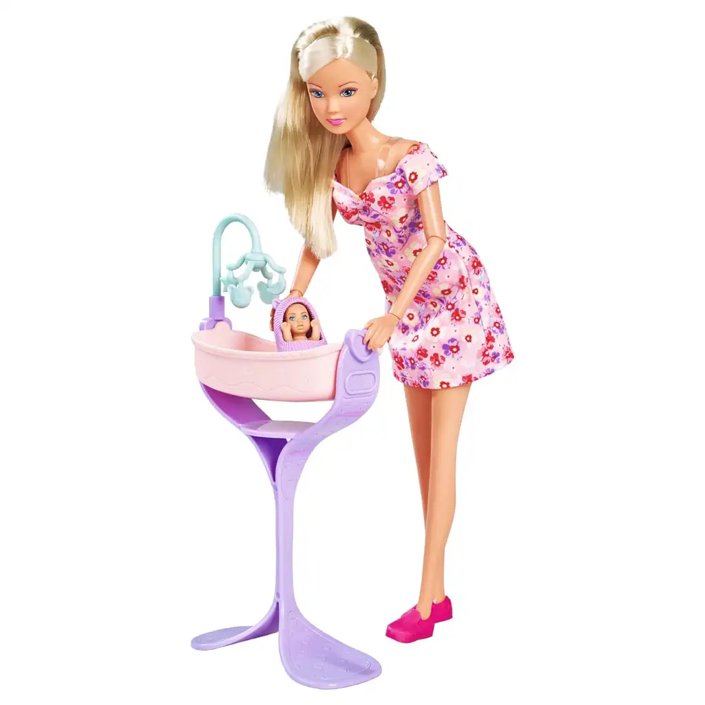 Steffi Love: Steffi terhes baba bölcsővel és kiegészítőkkel - Simba Toys kép 2