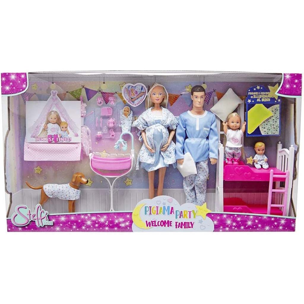 Steffi Love – Pizsama Party család játékszett - Simba Toys kép 1