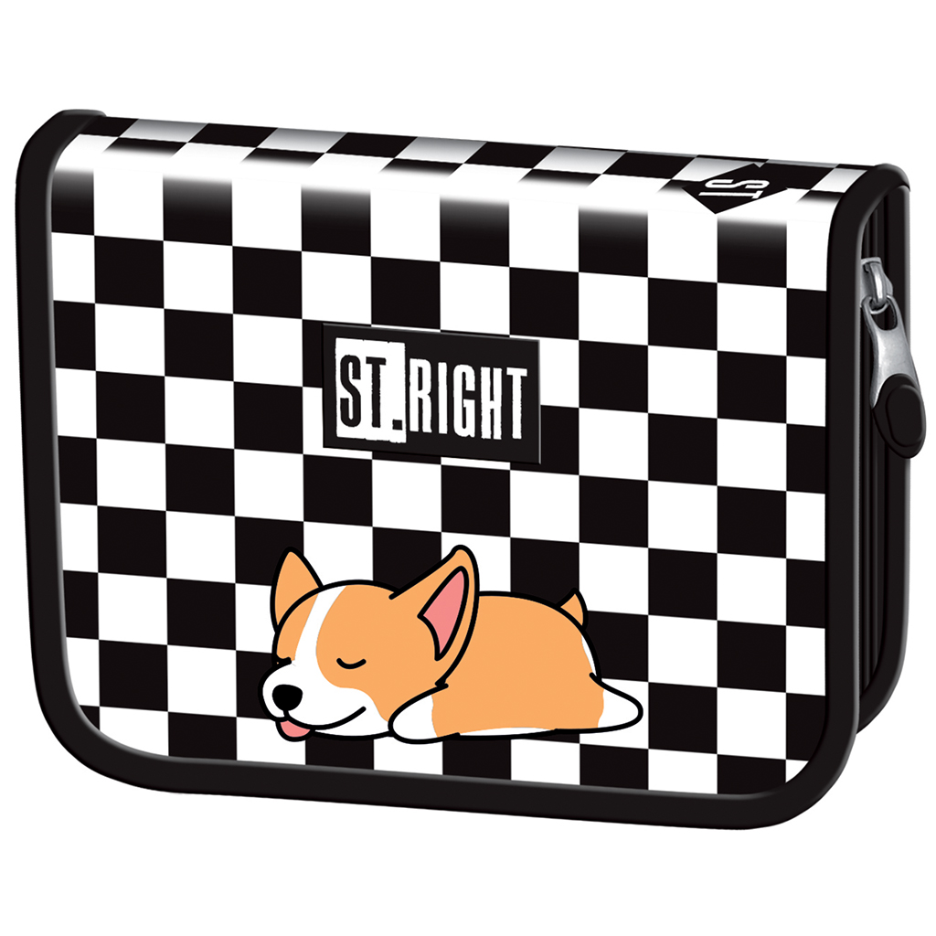 St.Right Sleepy Corgi kutyusos kihajtható tolltartó PC03 20,5x14x3,5cm kép 1