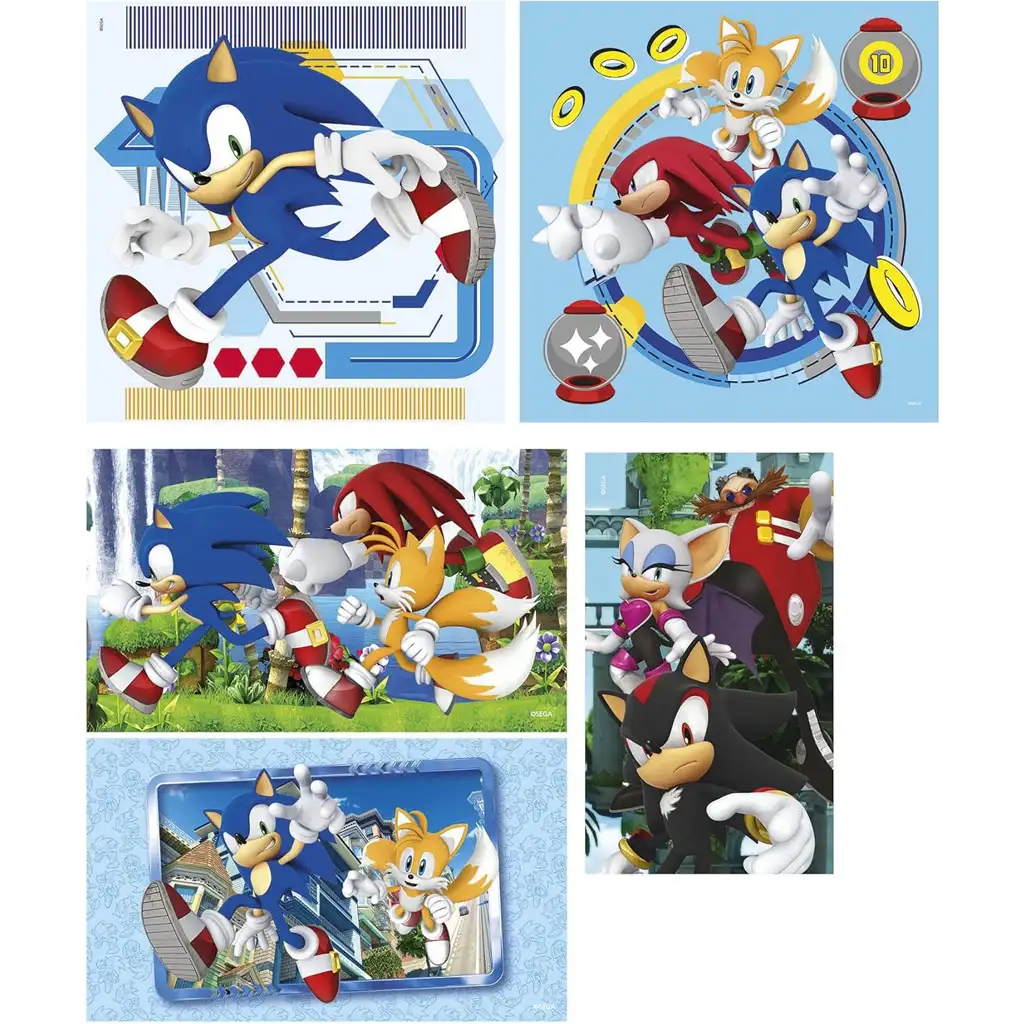 Sonic a sündisznó 10 az 1-ben supercolor puzzle - Clementoni kép 3
