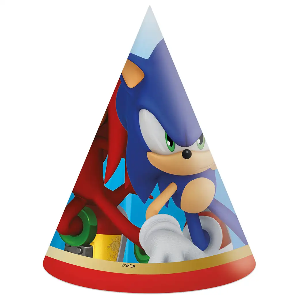 Sonic party kalap 6db-os szett kép 1