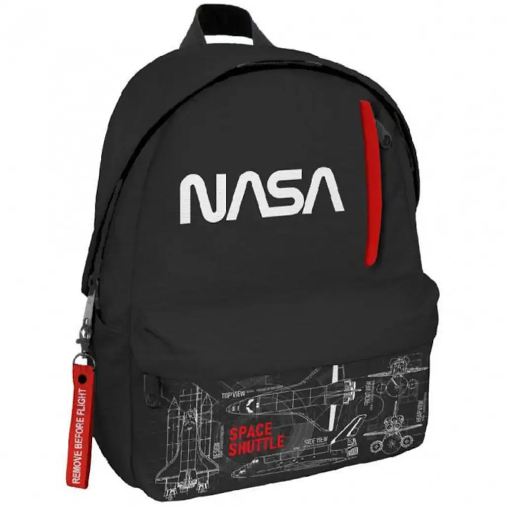 Luna: Must Team NASA Space Shuttle iskolatáska, hátizsák – 1 rekeszes, 32x17x42 cm kép 1
