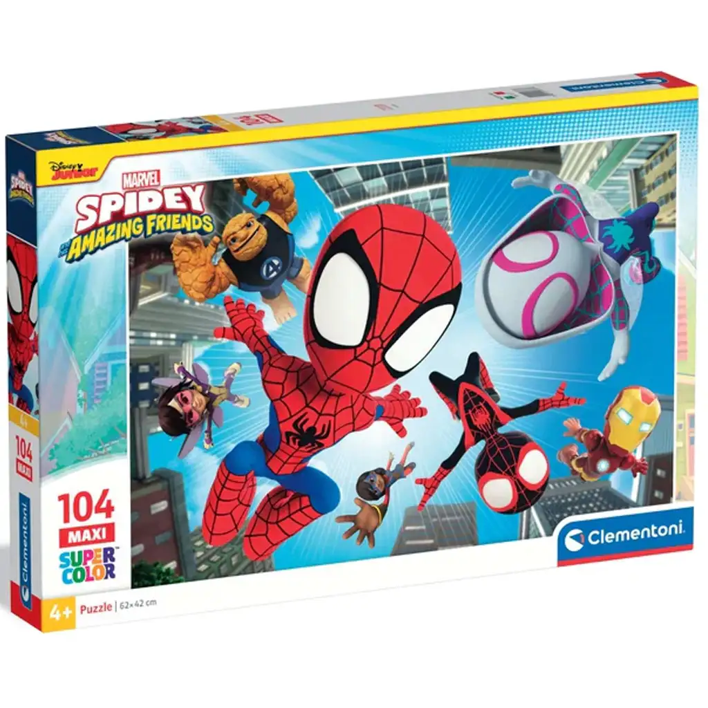 Spidey és csodálatos barátai bevetésen 104db-os maxi supercolor puzzle - Clementoni kép 1