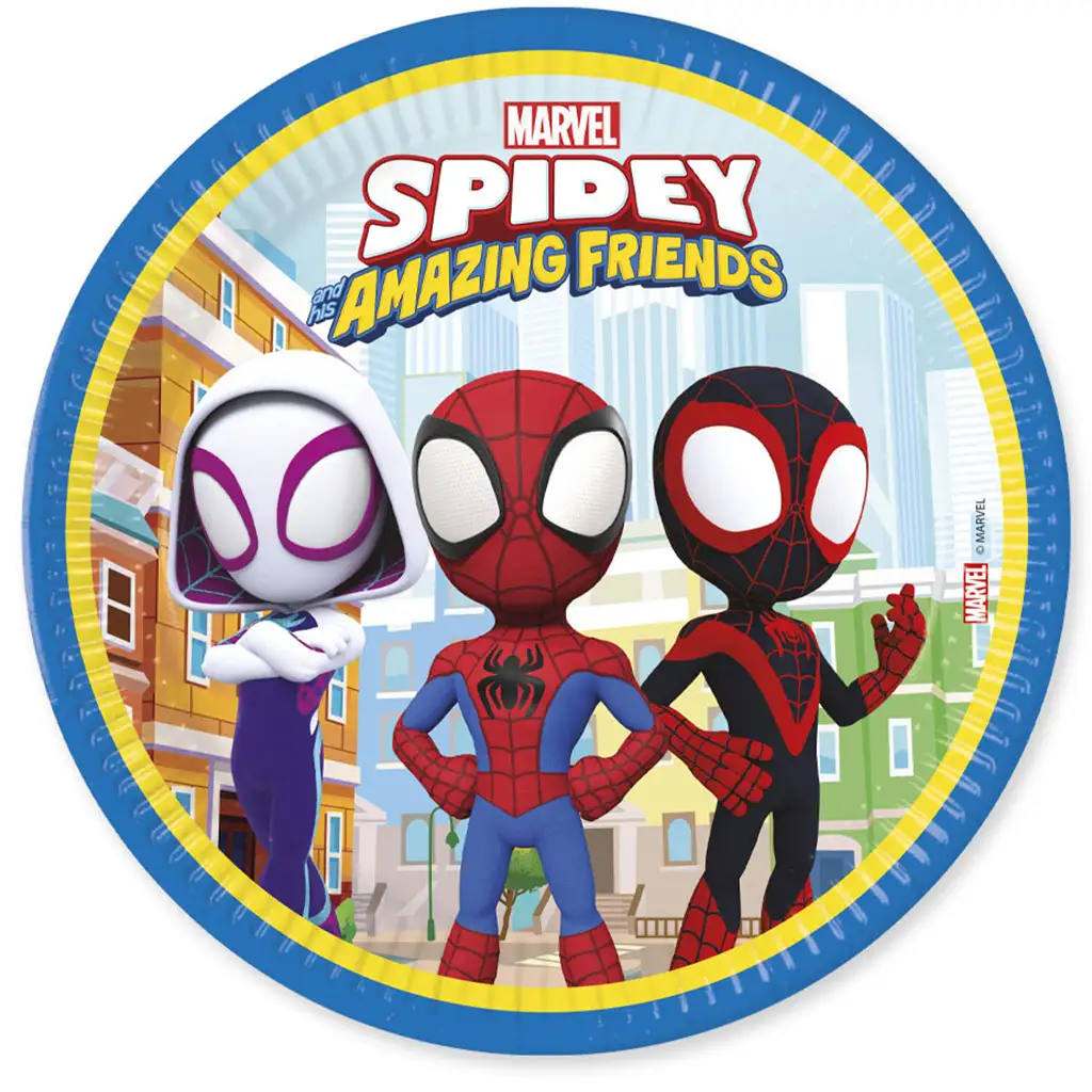 Spidey 8db-os papírtányér szett 23cm-es kép 1