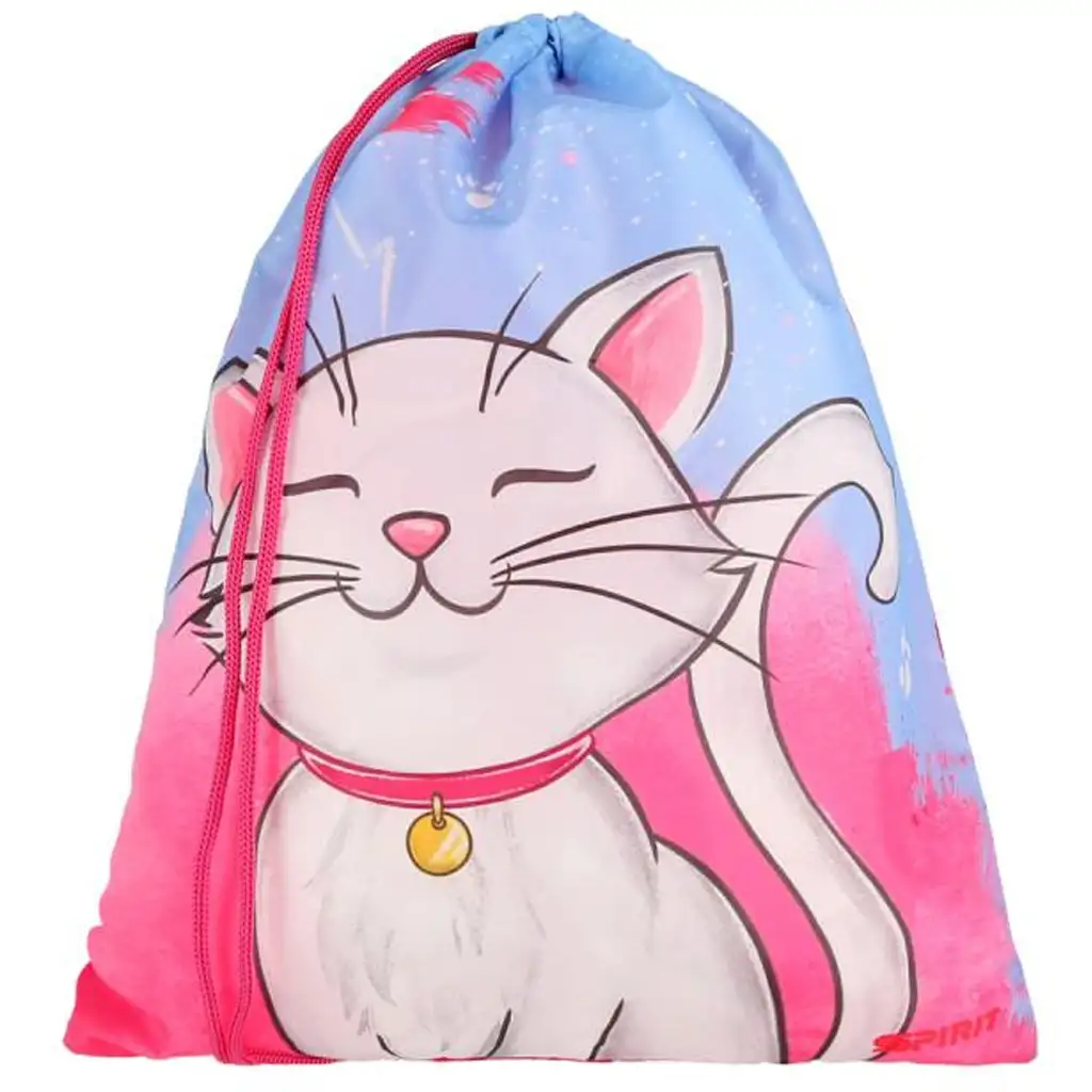 Spirit: White Cat fehér macskás iskolatáska, hátizsák 5db-os szett 38x17x28cm kép 3