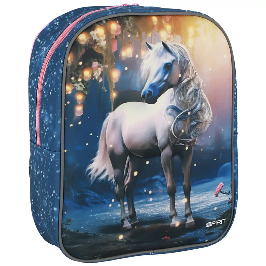 Spirit: White horse lovas 3D mintás lekerekített ovis hátizsák 30x25x12cm kép 1