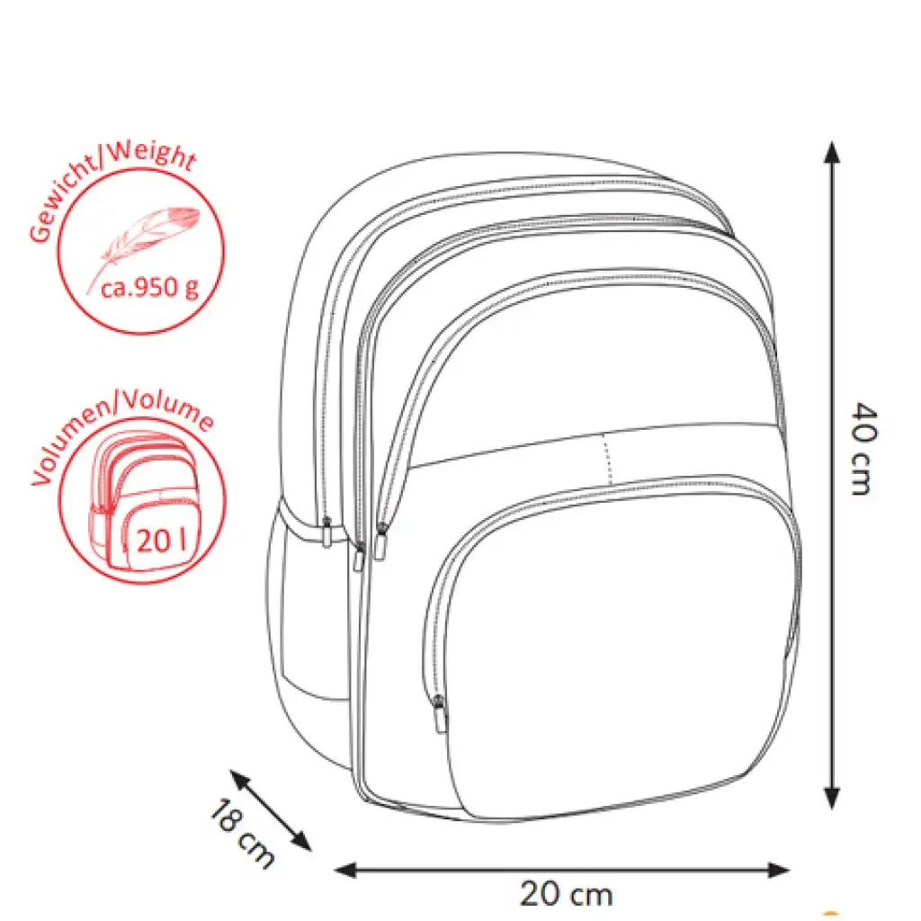 Spirit: Rózsaszín flitteres szívecske mintás ergonómikus iskolatáska kép 4