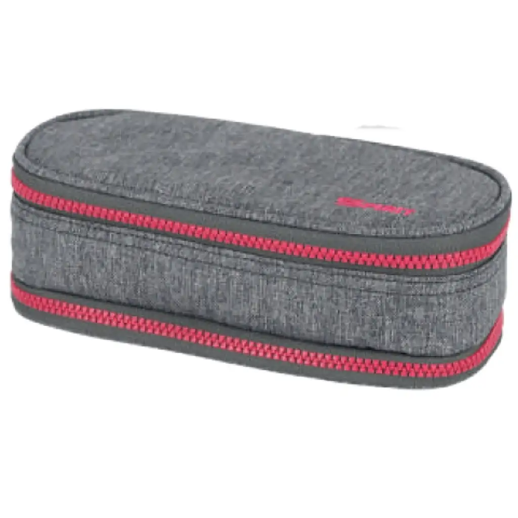 Spirit: My Bag szürke és pink két rekeszes ovális tolltartó kép 1