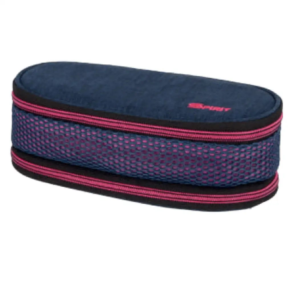 Spirit: My Bag kék és pink két rekeszes ovális tolltartó kép 1