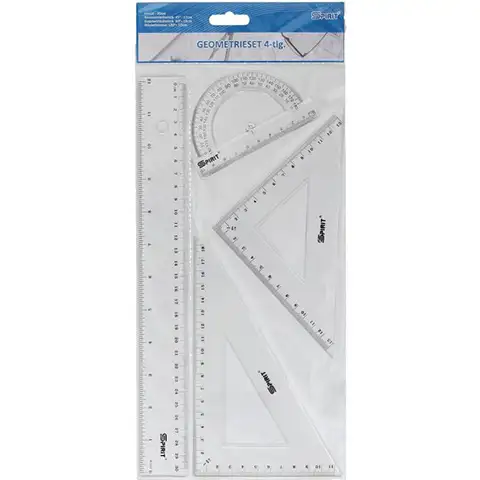 Spirit: 4db-os vonalzó készlet 30cm-es egyenes vonalzóval kép 1