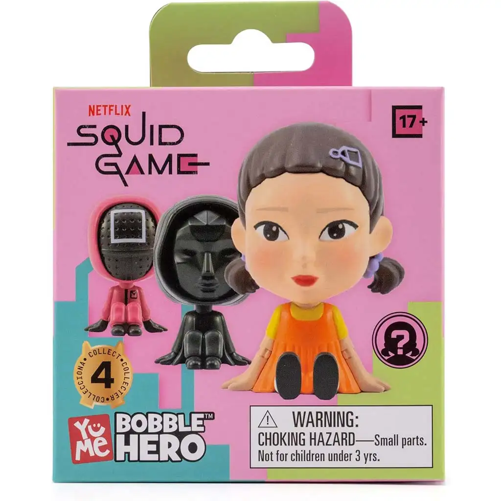 Squid Game Bobble Hero meglepetés mini figura 8cm kép 1