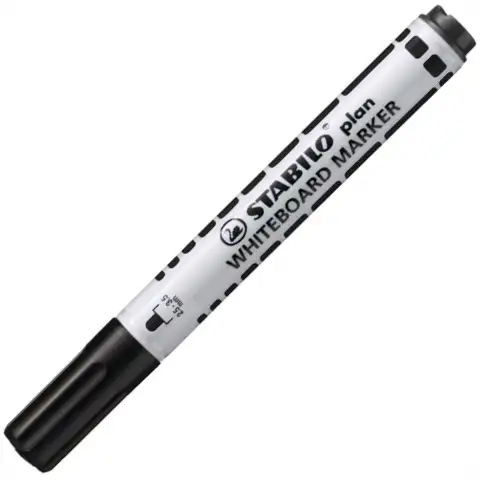Stabilo: Plan WhiteBoard marker táblafilc fekete színben kép 1