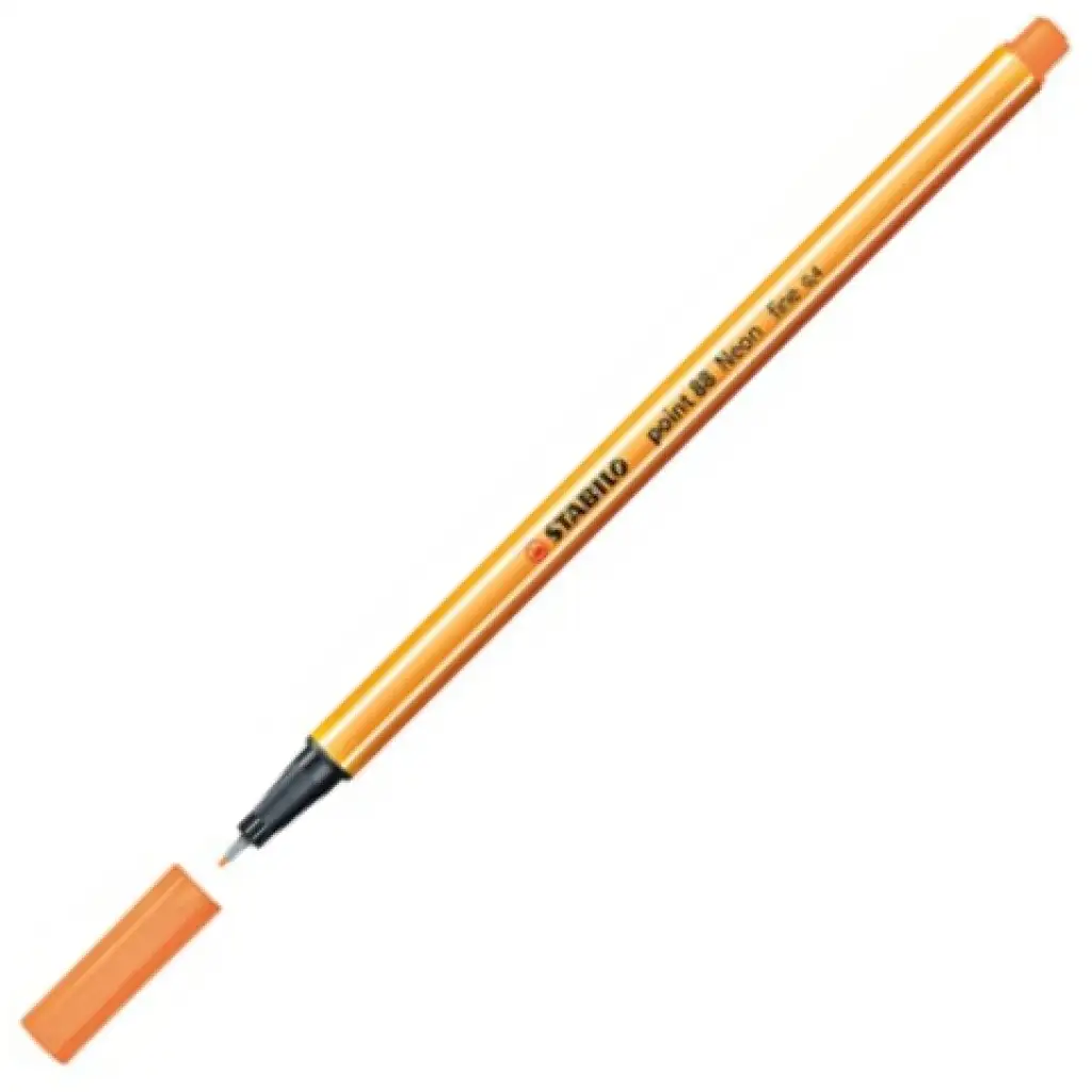 Stabilo: Point 88 tűfilc 0,4mm-es neon narancssárga színben kép 2