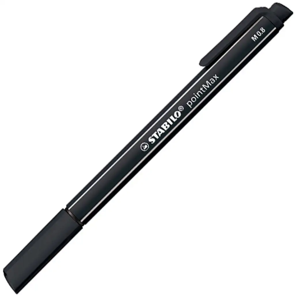Stabilo: pointMax rostirón fekete színben 0,8mm kép 1