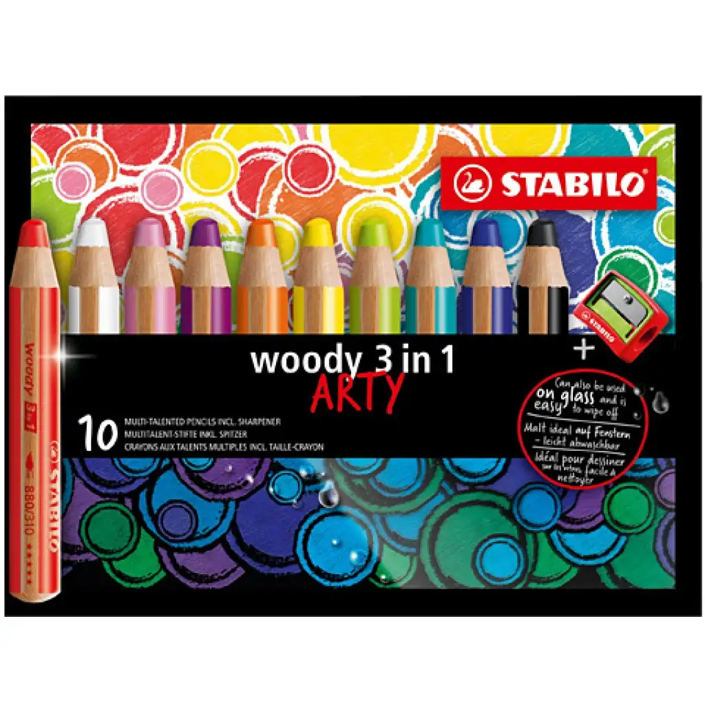 Stabilo Woody 3in1 ARTY színes ceruza szett 10db-os kép 1