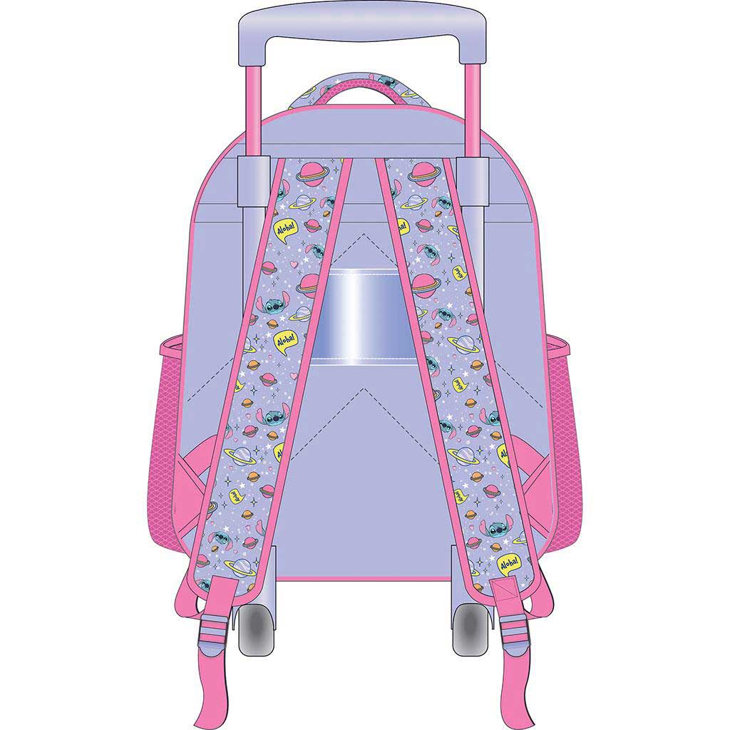 Luna: Disney Stitch Aloha 2 rekeszes gurulós ovis hátizsák 27x10x31cm kép 2