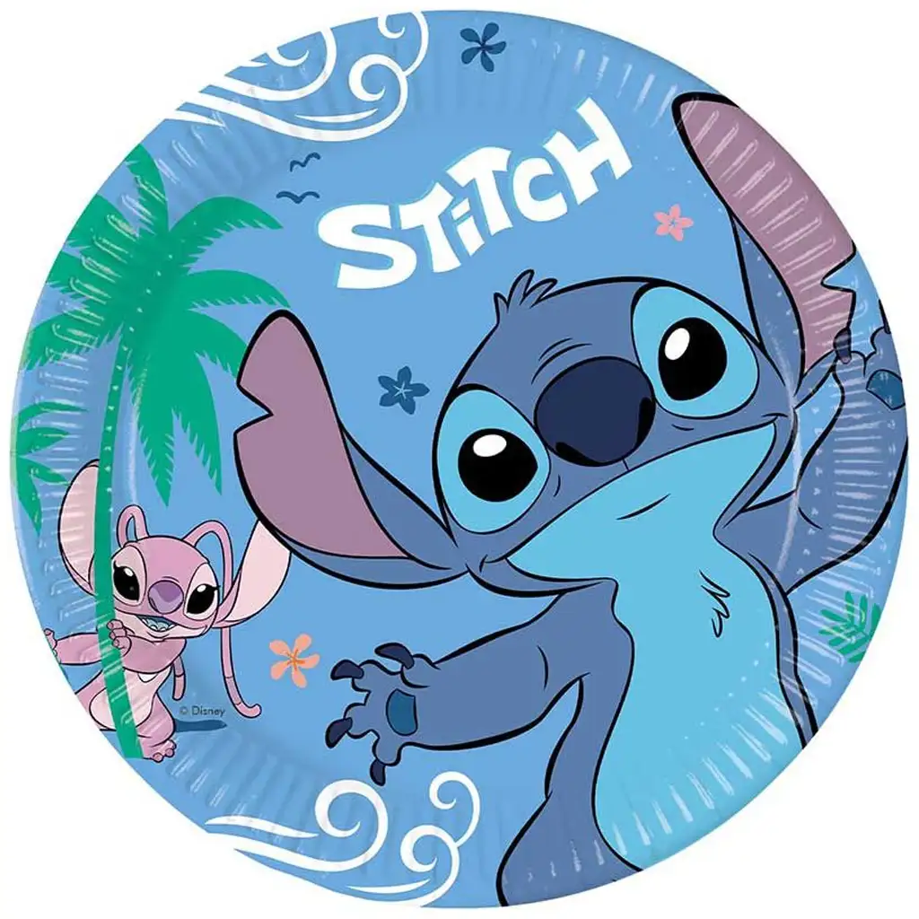 Disney Stitch papírtányér 8db-os szett 23cm kép 1