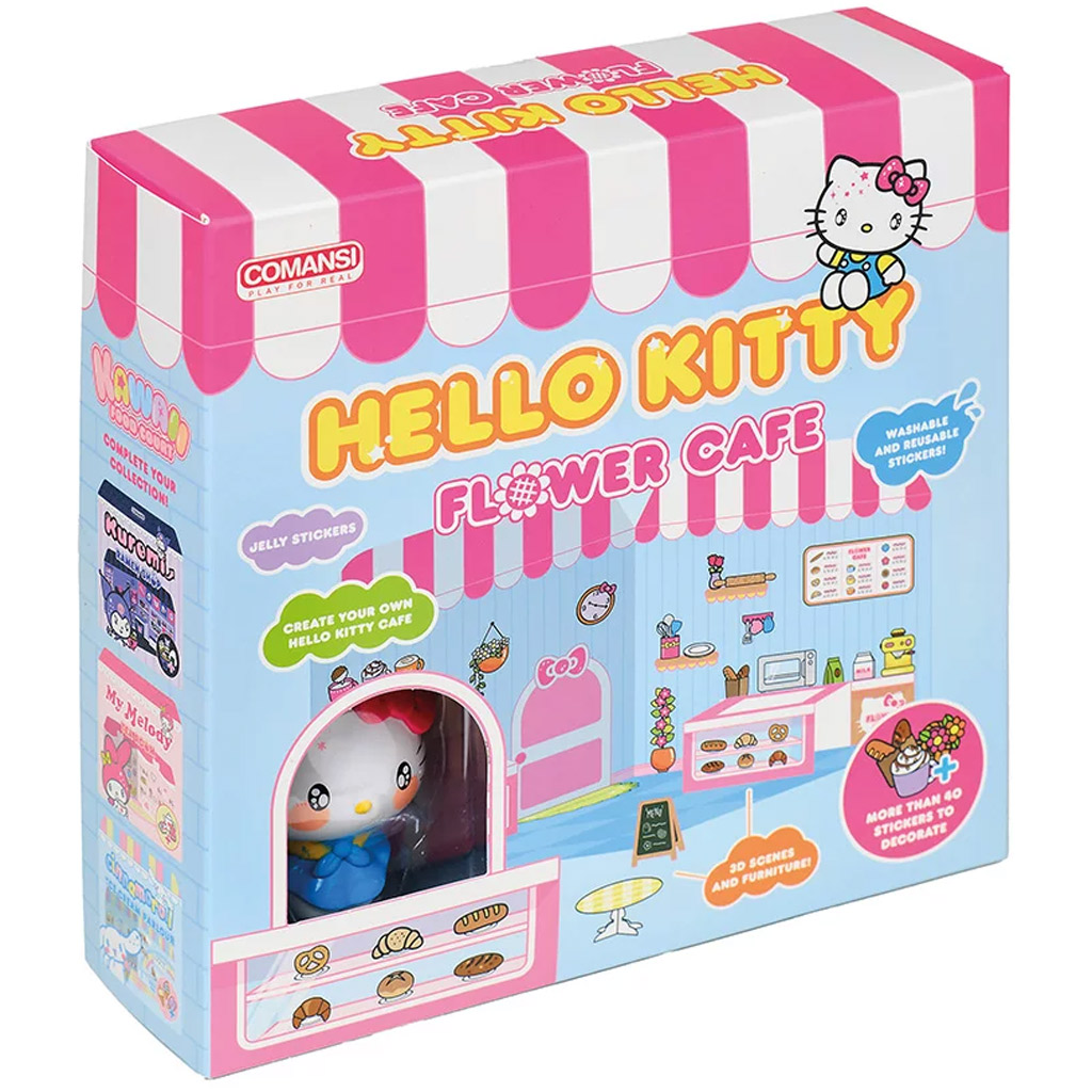 Hello Kitty Flower Café figura matricázható házzal - Comansi kép 1