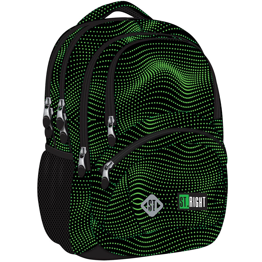 St.Right Green Halfton ergonomikus iskolatáska, hátizsák BP05 42x30x19cm kép 1