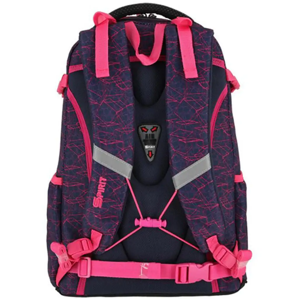 Spirit: Stringer pink geometriai mintás lekerekített iskolatáska, hátizsák kép 2