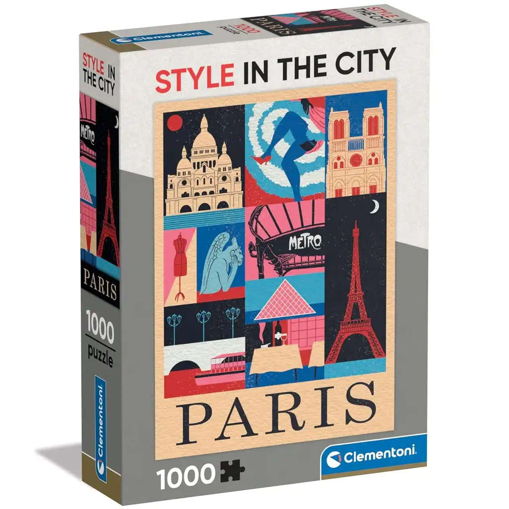 Style in the city Párizs 1000db-os puzzle - Clementoni kép 1