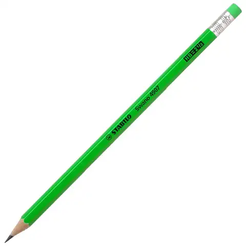 Stabilo: Swano neon zöld radíros grafit ceruza HB kép 1