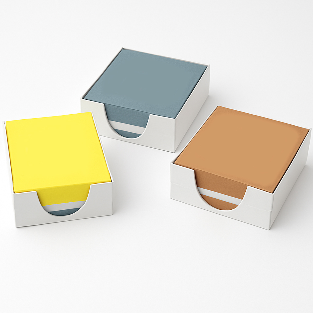 Ragasztott jegyzettömb többféle színben 500 lapos 8,5x8,5x4,5cm kép 1