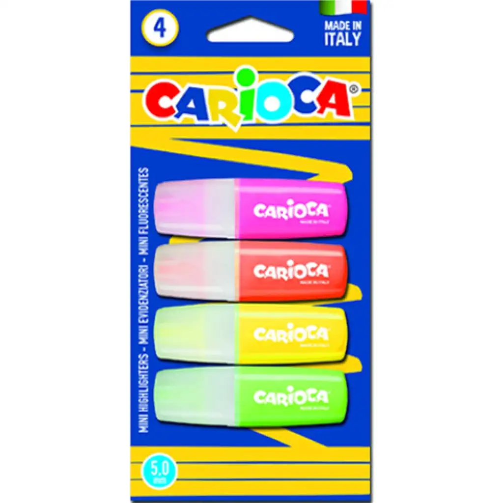 Színes mini szövegkiemelő szett 4db-os - Carioca kép 1