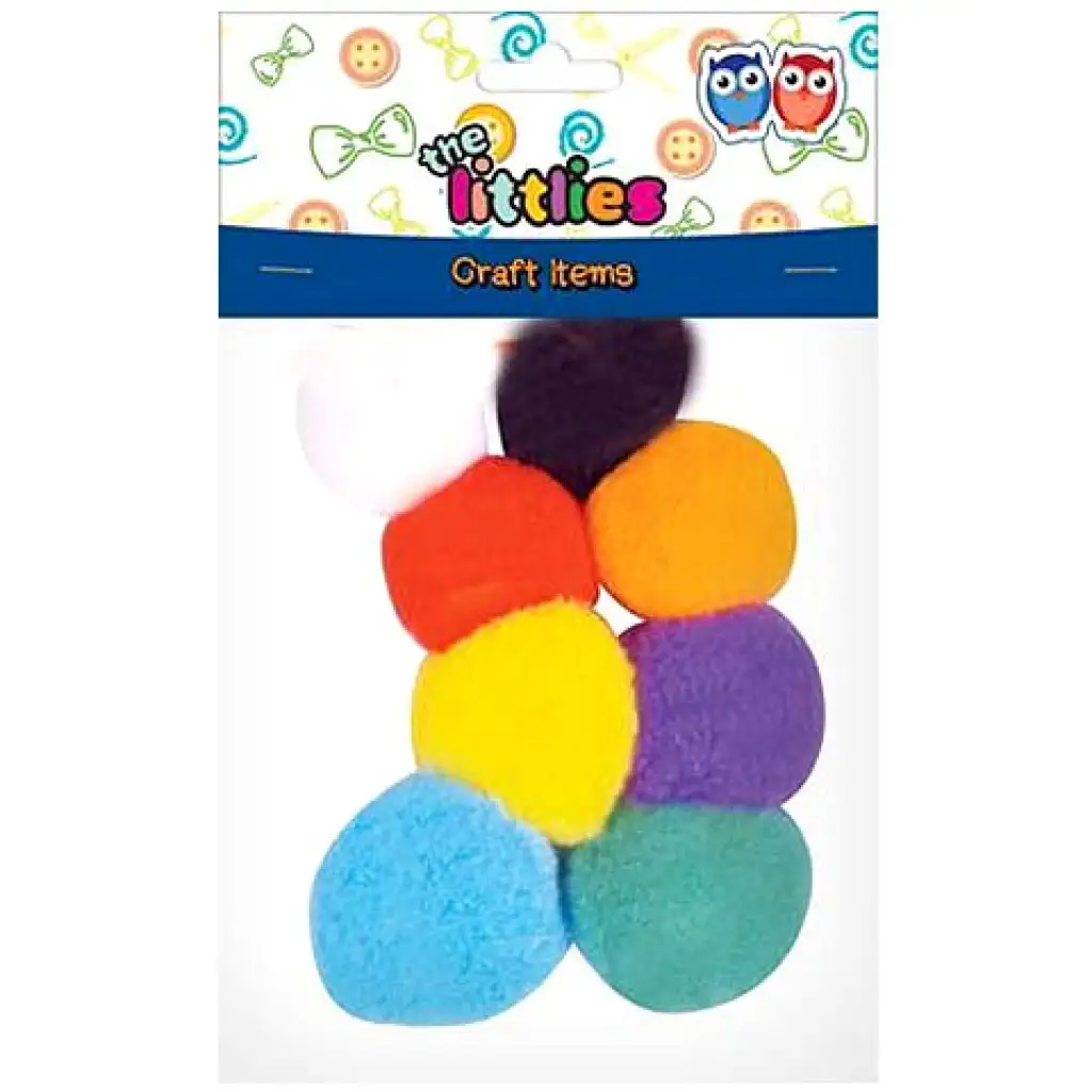 Színes pompon szett 45mm 8db kép 1