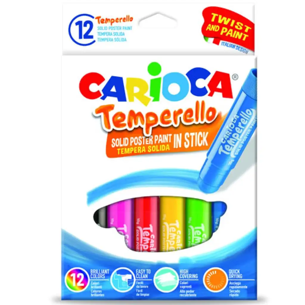 Carioca: Színes tempera stick 6db-os kimosható kép 1