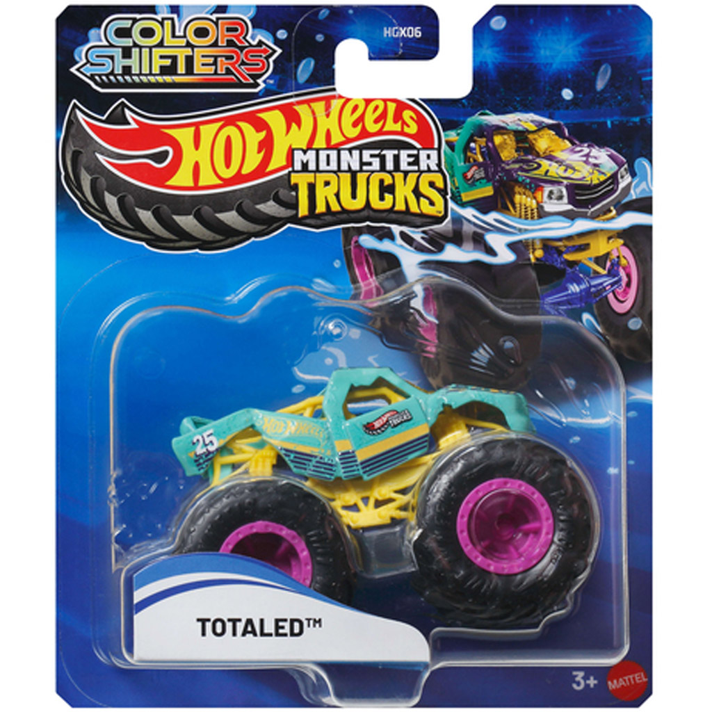 Hot Wheels Monster Truck: Totaled színváltós kisautó 1/64 - Mattel kép 1