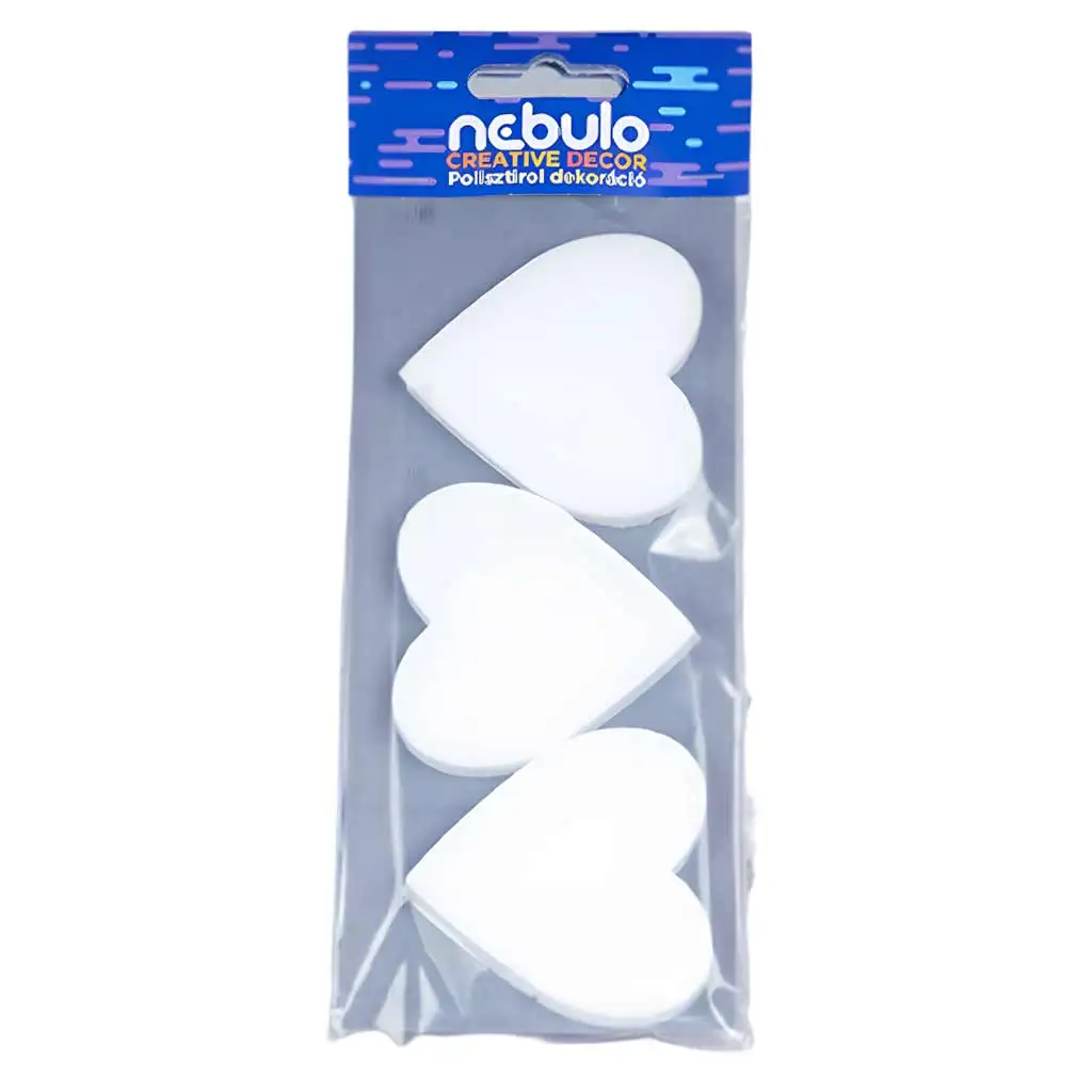 Nebulo: Szívek polisztirol dekoráció 3db-os szett kép 1