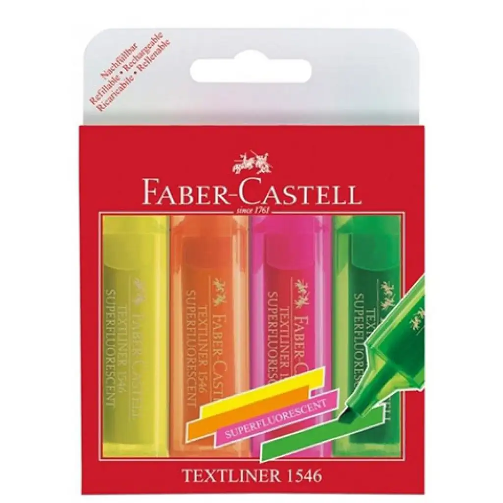 Faber-Castell: Újratölthető szövegkiemelő 1546 4db-os készlet kép 1