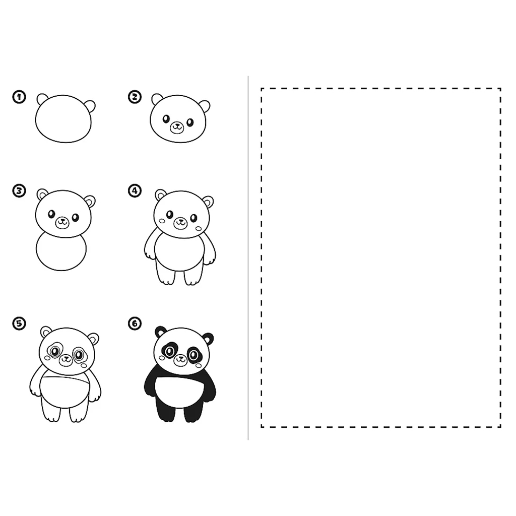 Kawaii rajziskola tanulj rajzolni lépésről lépésre foglalkoztató füzet - Trefl kép 3