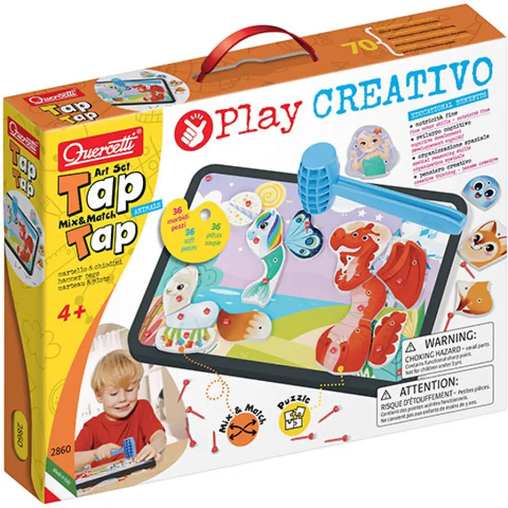 Quercetti: Play Creativo Tap Tap állatos kreatív játék kép 1