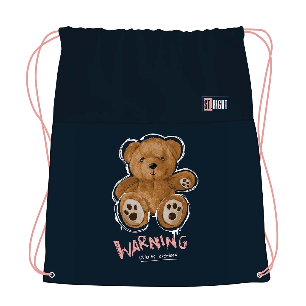 St.Right Teddy Bear tornazsák, sportzsák 43x34cm kép 1