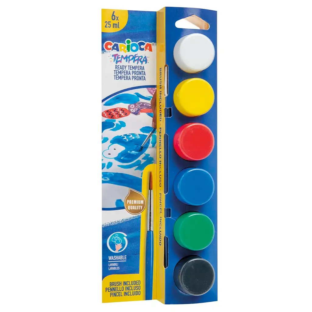 Tempera szett 6x25ml - Carioca kép 1