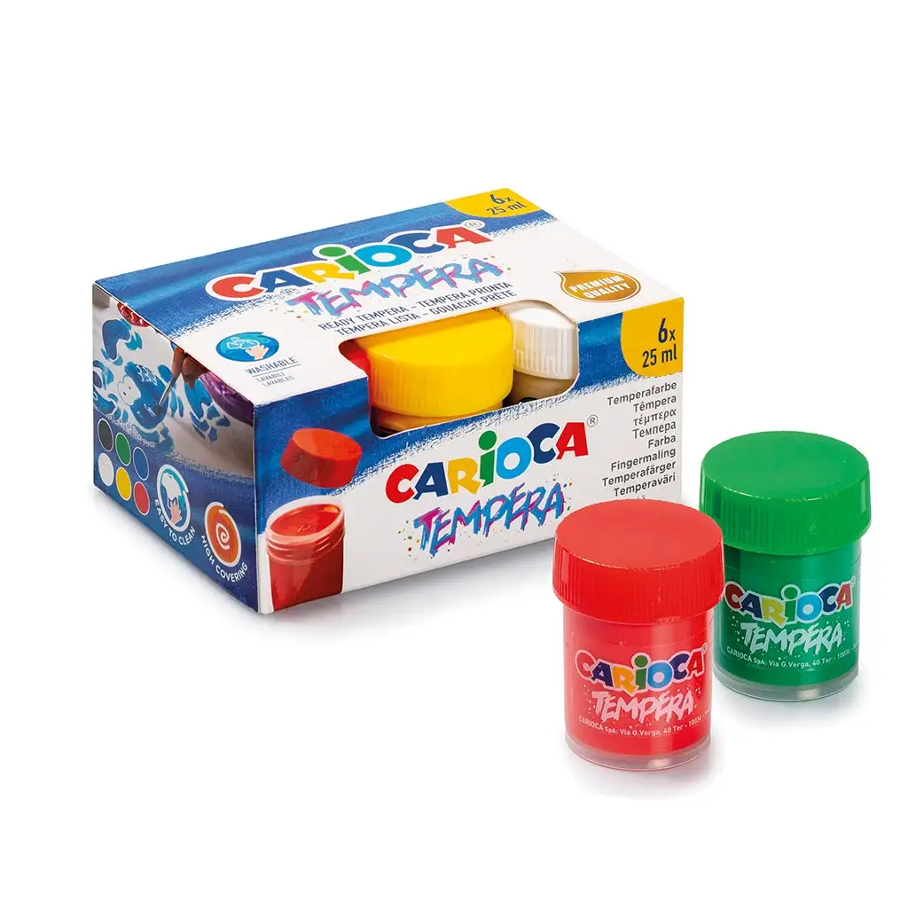 Színes tempera szett 6x25ml-es - Carioca kép 1