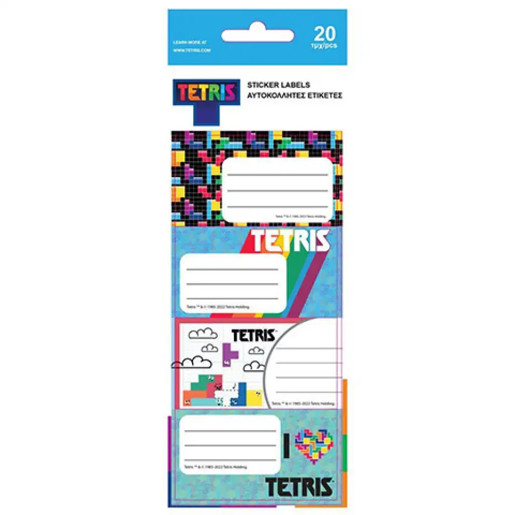 Tetris füzetcímke 20db-s szett kép 1