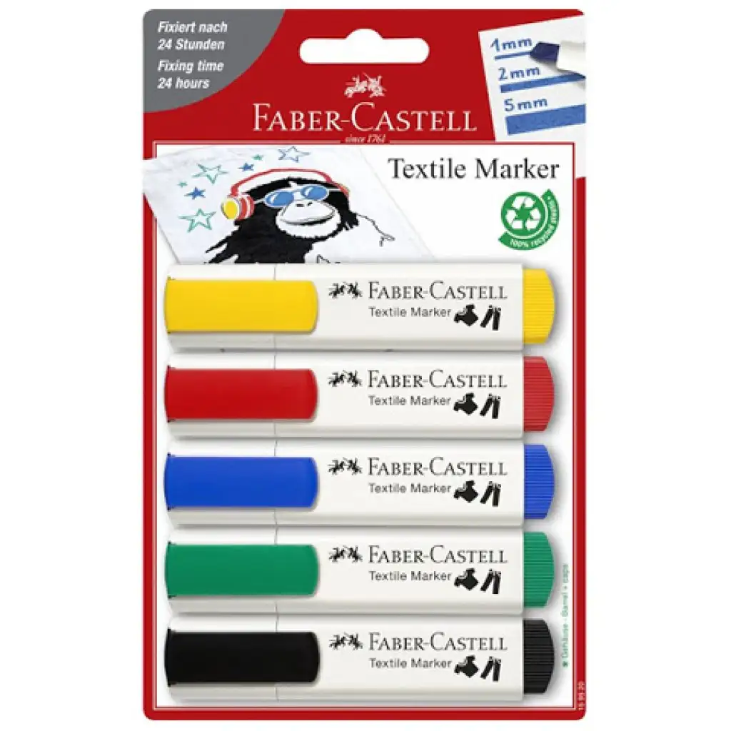 Faber-Castell: Standard színű textilfilc szett 5db-os kép 1